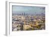 Aerial View from Helicopter, Houses of Parliament, River Thames, London, England-Jon Arnold-Framed Photographic Print