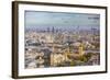 Aerial View from Helicopter, Houses of Parliament, River Thames, London, England-Jon Arnold-Framed Photographic Print