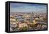 Aerial View from Helicopter, Houses of Parliament, River Thames, London, England-Jon Arnold-Framed Stretched Canvas