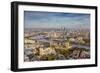 Aerial View from Helicopter, Houses of Parliament, River Thames, London, England-Jon Arnold-Framed Photographic Print