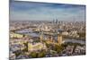 Aerial View from Helicopter, Houses of Parliament, River Thames, London, England-Jon Arnold-Mounted Photographic Print