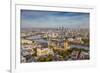 Aerial View from Helicopter, Houses of Parliament, River Thames, London, England-Jon Arnold-Framed Photographic Print