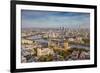 Aerial View from Helicopter, Houses of Parliament, River Thames, London, England-Jon Arnold-Framed Photographic Print