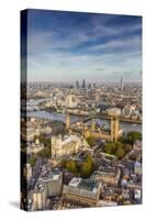 Aerial View from Helicopter, Houses of Parliament, River Thames, London, England-Jon Arnold-Stretched Canvas