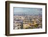 Aerial View from Helicopter, Houses of Parliament, River Thames, London, England-Jon Arnold-Framed Photographic Print