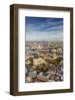 Aerial View from Helicopter, Houses of Parliament, River Thames, London, England-Jon Arnold-Framed Photographic Print