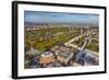 Aerial View from Helicopter,Royal Albert Hall and Hyde Park, London, England-Jon Arnold-Framed Photographic Print