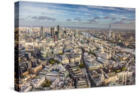 Aerial View from Helicopter, St. Paul's and City of London, London, England-Jon Arnold-Stretched Canvas