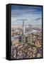 Aerial View from Helicopter, the Shard, London, England-Jon Arnold-Framed Stretched Canvas