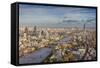 Aerial View from Helicopter, the Shard, London, England-Jon Arnold-Framed Stretched Canvas