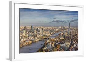 Aerial View from Helicopter, the Shard, London, England-Jon Arnold-Framed Photographic Print