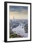 Aerial View from Helicopter, the Shard, River Thames and the City of London, London, England-Jon Arnold-Framed Photographic Print