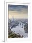 Aerial View from Helicopter, the Shard, River Thames and the City of London, London, England-Jon Arnold-Framed Photographic Print