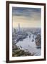 Aerial View from Helicopter, the Shard, River Thames and the City of London, London, England-Jon Arnold-Framed Photographic Print