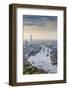 Aerial View from Helicopter, the Shard, River Thames and the City of London, London, England-Jon Arnold-Framed Photographic Print