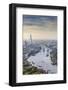 Aerial View from Helicopter, the Shard, River Thames and the City of London, London, England-Jon Arnold-Framed Photographic Print