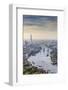 Aerial View from Helicopter, the Shard, River Thames and the City of London, London, England-Jon Arnold-Framed Photographic Print