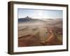 Aerial View from Hot Air Balloon at Dawn over Magnificent Desert Landscape of Sand Dunes-Lee Frost-Framed Photographic Print