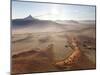 Aerial View from Hot Air Balloon at Dawn over Magnificent Desert Landscape of Sand Dunes-Lee Frost-Mounted Photographic Print