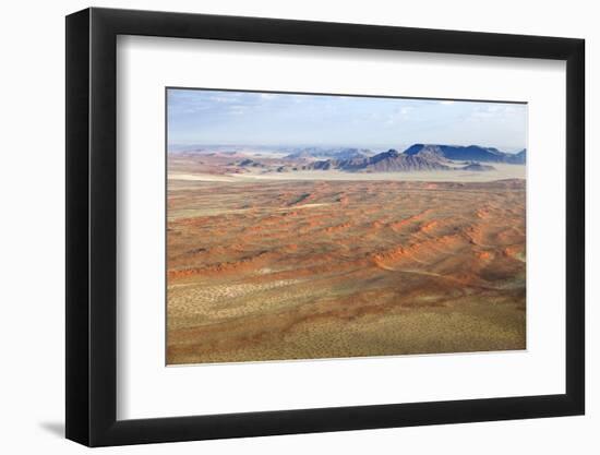 Aerial View from Hot Air Balloon over Magnificent Desert Landscape of Sand Dunes-Lee Frost-Framed Photographic Print