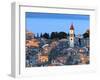 Aerial View from New Fortress on the City with St. Spyridon Church before Sunset, Kerkyra, Corfu Is-Ivan Vdovin-Framed Photographic Print