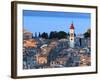 Aerial View from New Fortress on the City with St. Spyridon Church before Sunset, Kerkyra, Corfu Is-Ivan Vdovin-Framed Photographic Print