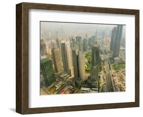 Aerial View from Oriental Pearl Tower of Lujiazui Finance and Trade Zone, Shanghai, China, Asia-Jochen Schlenker-Framed Photographic Print