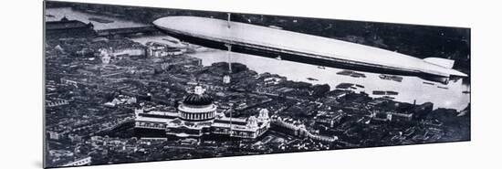 Aerial View from the North West of the Graf Zeppelin Above St Paul's and the River Thames, 1930-null-Mounted Giclee Print