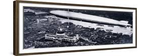 Aerial View from the North West of the Graf Zeppelin Above St Paul's and the River Thames, 1930-null-Framed Premium Giclee Print