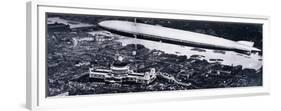 Aerial View from the North West of the Graf Zeppelin Above St Paul's and the River Thames, 1930-null-Framed Premium Giclee Print