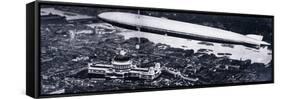 Aerial View from the North West of the Graf Zeppelin Above St Paul's and the River Thames, 1930-null-Framed Stretched Canvas