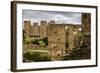 Aerial View from the Old Hall of its Replacement, Hardwick Hall, Near Chesterfield-Eleanor Scriven-Framed Photographic Print
