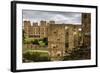 Aerial View from the Old Hall of its Replacement, Hardwick Hall, Near Chesterfield-Eleanor Scriven-Framed Photographic Print