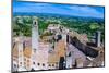 Aerial View from Tuscan City of San Gimignano, Tuscany, Italy-David Ionut-Mounted Photographic Print