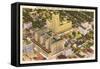 Aerial View, General Motors, Detroit, Michigan-null-Framed Stretched Canvas