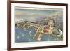 Aerial View, Great Lakes Exposition, Cleveland, Ohio-null-Framed Premium Giclee Print