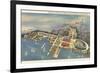 Aerial View, Great Lakes Exposition, Cleveland, Ohio-null-Framed Premium Giclee Print