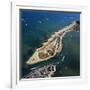 Aerial View Groynes, Hengistbury Head, Christchurch-Adrian Warren-Framed Photographic Print