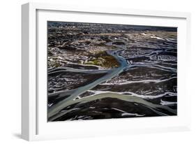 Aerial View in the Fall, Thjorsa River, Iceland-Ragnar Th Sigurdsson-Framed Photographic Print