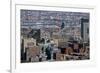 Aerial view including Leonard P Zakim Bunker Hill Memorial Bridge, Boston, Massachusetts.-Susan Pease-Framed Photographic Print