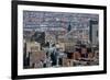 Aerial view including Leonard P Zakim Bunker Hill Memorial Bridge, Boston, Massachusetts.-Susan Pease-Framed Photographic Print