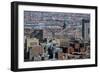 Aerial view including Leonard P Zakim Bunker Hill Memorial Bridge, Boston, Massachusetts.-Susan Pease-Framed Photographic Print