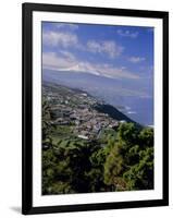 Aerial View Including Mount Teide and Atlantic Coast, Tenerife, Canary Islands, Atlantic, Spain-John Miller-Framed Photographic Print