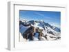 Aerial View Landscape of Mountain Cook Range with Snow Covered in New Zealand-vichie81-Framed Photographic Print