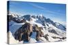 Aerial View Landscape of Mountain Cook Range with Snow Covered in New Zealand-vichie81-Stretched Canvas