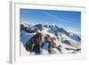 Aerial View Landscape of Mountain Cook Range with Snow Covered in New Zealand-vichie81-Framed Photographic Print