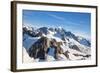 Aerial View Landscape of Mountain Cook Range with Snow Covered in New Zealand-vichie81-Framed Photographic Print