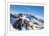 Aerial View Landscape of Mountain Cook Range with Snow Covered in New Zealand-vichie81-Framed Photographic Print