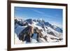 Aerial View Landscape of Mountain Cook Range with Snow Covered in New Zealand-vichie81-Framed Photographic Print