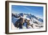 Aerial View Landscape of Mountain Cook Range with Snow Covered in New Zealand-vichie81-Framed Photographic Print